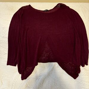 Maroon split back top